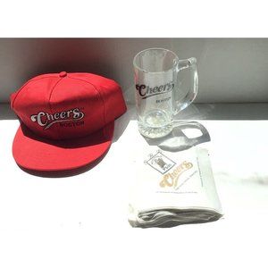 Vintage Cheers Hat, Napkins And Beer Mug Lot 1992